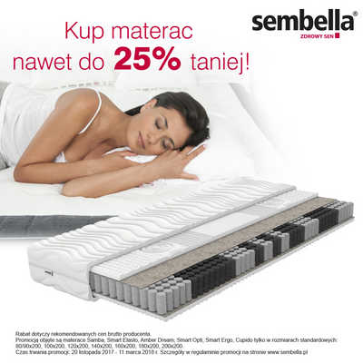 Materace SEMBELLA taniej do 25%