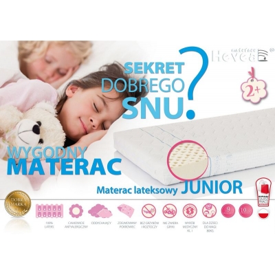 Materac Lateksowy HEVEA JUNIOR 90/180